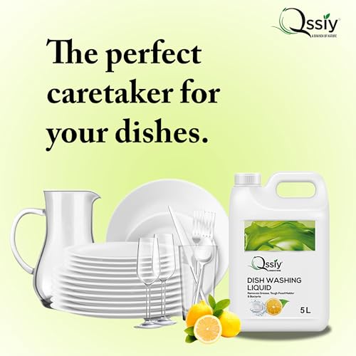 Qssiy Green Apple Dishwash Gel, 5L Can | Tough on Grease, Gentle Hands, Bulk Refill - Image 4