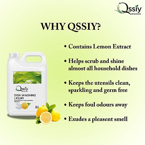 Qssiy Green Apple Dishwash Gel, 5L Can | Tough on Grease, Gentle Hands, Bulk Refill - Image 6
