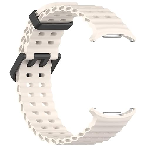 STRAPY Marine Silicone Band Compatible with Samsung Galaxy Watch 7 Ultra Band 47mm Smartwatch, Silicone Sport Strap Fit for Samsung Galaxy Ultra Smart Watch Straps for Men Women (Starlight) - Image 3