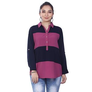 Go.4.it Women's Mix Match Top (4822_M_L, Majenta, Large)