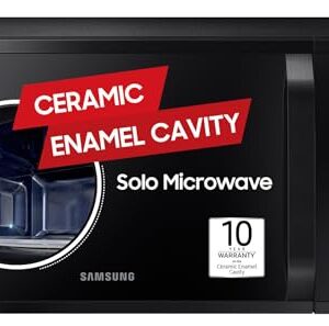 Samsung 23 L Solo Microwave Oven (MS23A3513AK/TL, Black, Auto Cook Programs, Child Safety Lock, Memory Feature, Deodorization, Ceramic Enamel Cavity with 10 year warranty)