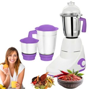Drumstone DIWALI SPECIAL 𝟏𝟓 YEAR 𝐆𝐔𝐀𝐑𝐀𝐍𝐓𝐄𝐄 Mixer Grinder 500W with 3 Large Jars 750W Power Plus Motor Break-Resistant Polycarbonate Transparent Jar Durable & Powerful Mixer for Kitchen Use
