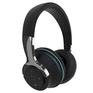VEHOP H2 Over Ear Premium Bluetooth Headphones with RGB Light, Upto 50* Hrs Playtime, Fast Charging, in-Built ENC Mic, 40mm Titanium Bass Drivers, Super Soft Cushion, AUX in, Foldable Design. Black