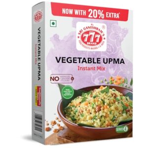 777 Vegetable Upma 240g | Instant Rava Upma Mix | Ready-to-Eat Healthy Breakfast | Quick, Nutritious & Flavorful South Indian Upma