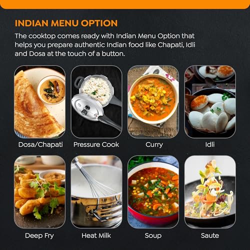 Prestige Iris Plus 1600 Watts Induction Cooktop with Automatic Voltage Regulator | Indian Menu Option |Anti-Magnetic Wall | Timer with User Pre-set | 1 Year Warranty | Black - Image 3