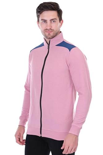 Men's Winter Jacket, Grey, Full Zip,MEN WINTER WEAR (IN, Alpha, XL, PINK) - Image 3