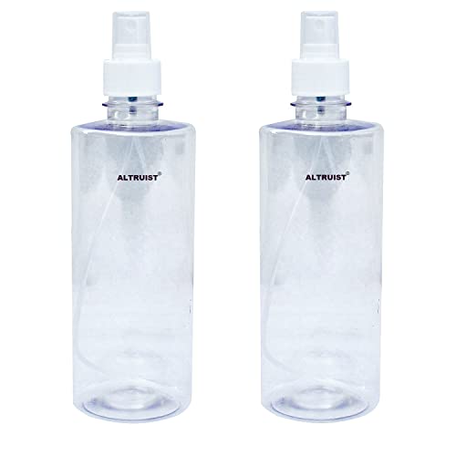 ALTRUIST Mist Spray Bottle for Sanitizer 500ml, Spray Bottle Multi Used for Hand Sanitizer Refillable Empty Bottle Transhparent (Set of 2)