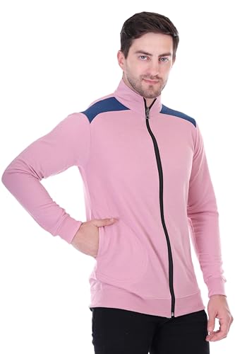 Men's Winter Jacket, Grey, Full Zip,MEN WINTER WEAR (IN, Alpha, XL, PINK) - Image 4