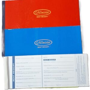 Amazon Brand - Umi 3pc Rent Receipt Perforated Book 28 x 11 cms 40 Leaves Each