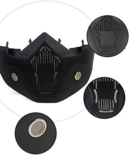Lista cycle Motorcycle Goggles Mask Helmet Goggles Road Riding Uv Mouth Filter Cycling Goggles with Detachable Mask One Size Multicolor - Image 6