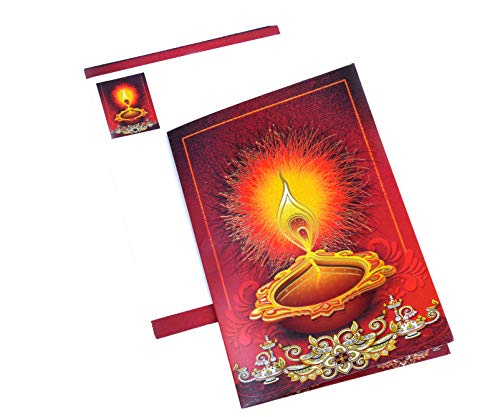 Diwali gifts for employees/diwali gift hamper/diwali gift/gift set-Box of Cadbury Celebration+Lakshmi charan paduka+designer diya+4 rangoli colours+diwali greeting card - Image 7