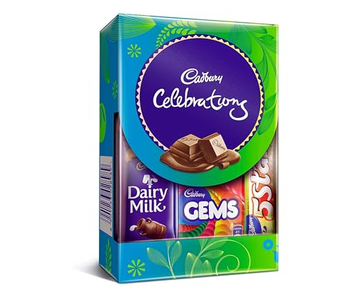 Diwali gifts for employees/diwali gift hamper/diwali gift/gift set-Box of Cadbury Celebration+Lakshmi charan paduka+designer diya+4 rangoli colours+diwali greeting card - Image 3