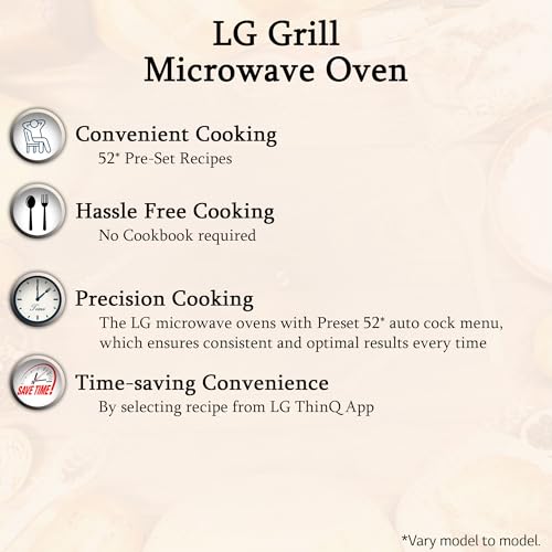 LG 20 L Grill Microwave Built-In Oven (MH2044DB, Black, Quartz Heater, I-Wave Technology, Indian Cuisine, Auto Cook Menu, Steam Clean, Anti-Bacterial Cavity & Health plus Menu) - Image 6