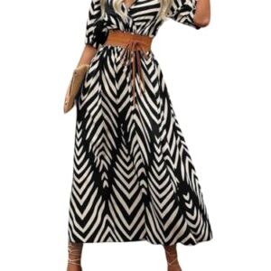 GRECIILOOKS Women's Rayon Bohemian Ankle Length Dress (GL-WD1235_Black_S), Casual Dress