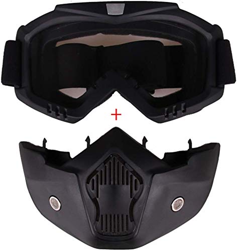 Lista cycle Motorcycle Goggles Mask Helmet Goggles Road Riding Uv Mouth Filter Cycling Goggles with Detachable Mask One Size Multicolor - Image 4