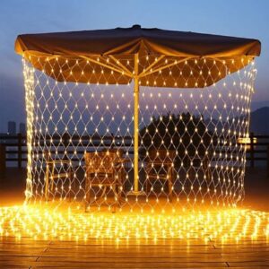 Desidiya® Net Mesh Led Curtain String Diwali Lights for Decoration for Home | Waterproof Indoor Outdoor Fairy Lights Mesh | Decorative Lighting for Garden, Trees, Bushes, Home Decor (Warm White)