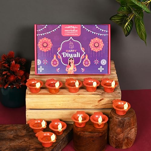 Indian Karigar 24 Pcs Water Diyas for Home Decoration | 48hrs Burnning | Diwali Decoration for Home Light | AG3+ Battery | Flameless | Pet Friendly | Water Sensor Diya Lights (Water Diyas Pack of 24) - Image 9