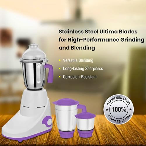 Drumstone DIWALI SPECIAL ๐๐ YEAR ๐๐๐๐๐๐๐๐๐ Mixer Grinder 500W with 3 Large Jars 750W Power Plus Motor Break-Resistant Polycarbonate Transparent Jar Durable & Powerful Mixer for Kitchen Use - Image 4