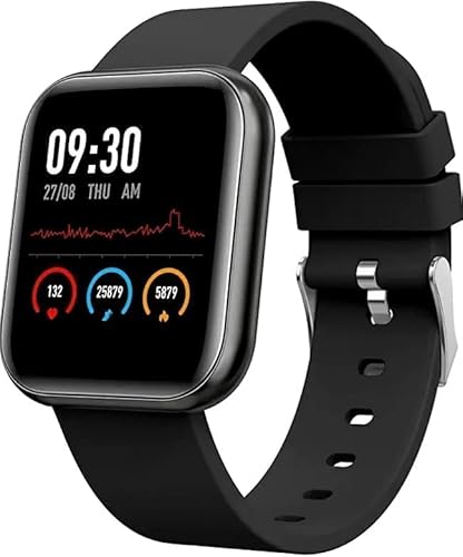 SKY BUYER Smart Watch ID116 Plus 2025 Latest Smartwatch – Waterproof Bluetooth Fitness Band with Multi-Sport Modes – Black