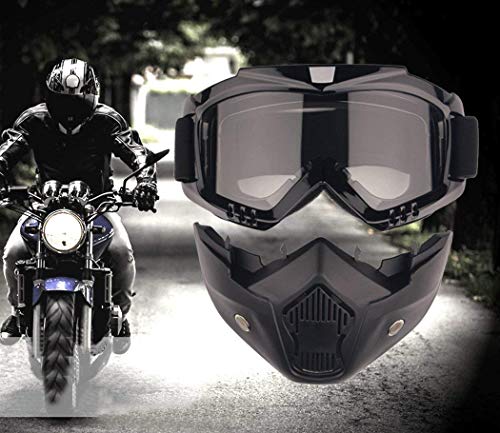 Lista cycle Motorcycle Goggles Mask Helmet Goggles Road Riding Uv Mouth Filter Cycling Goggles with Detachable Mask One Size Multicolor - Image 3