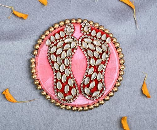 Diwali gifts for employees/diwali gift hamper/diwali gift/gift set-Box of Cadbury Celebration+Lakshmi charan paduka+designer diya+4 rangoli colours+diwali greeting card - Image 5