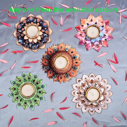 Diwali gifts for employees/diwali gift hamper/diwali gift/gift set-Box of Cadbury Celebration+Lakshmi charan paduka+designer diya+4 rangoli colours+diwali greeting card - Image 4