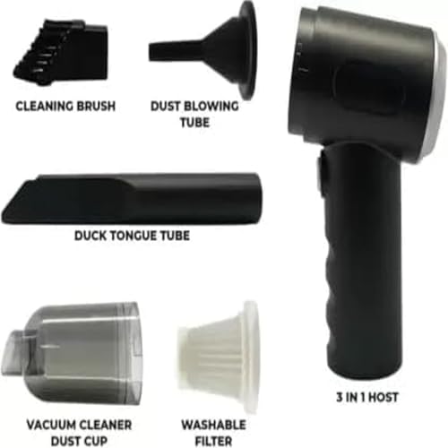 VITRAG Enterprise Vacuum Cleaner for Home Cordless 3 in 1 Wireless Car Vacuum Rechargeable Vacuum Cleaner Home Car Outdoor Office (Black) - Image 3